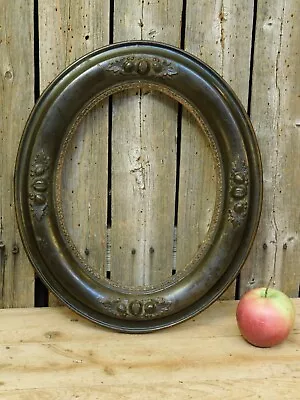 Antique OLD OVAL Wooden Picture Frame AAFA 14 X 12 (8x10 Inside) • £11.87