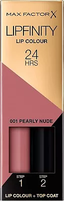 Max Factor Lipfinity Long-Lasting Two Step Lipstick | 001 Pearly Nude   | • £6.50