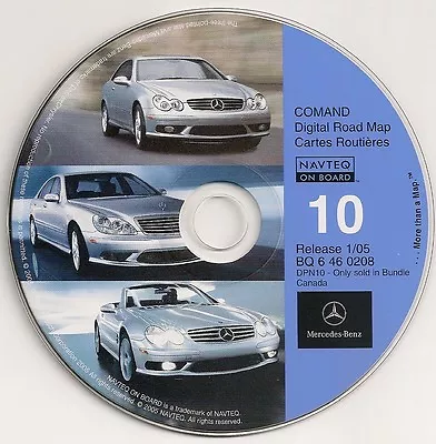 2002 2003 2004 2005 Mercedes Benz G 500 G500 G55 Navigation CD # 10 CANADA Map • $50