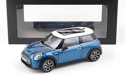 1:18 NOREV MINI COOPER S 2021 Island Blue/White Roof Dealer Version • $141.09