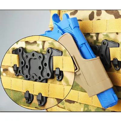 Tactical Molle Adapter Speed Clip Quick Draw Platform Panel Mount Pistol Holster • $6.11