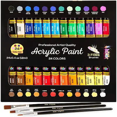 24 Colors Airbrush Paint DIY Acrylic Paint Set For Hobby Model Painting Artists • $18.98