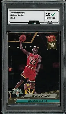 1992 Fleer Ultra #216 Michael Jordan GRADED 10 GEM MINT HOF Chicago Bulls • $20