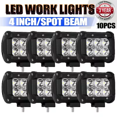 8X 4inch 18W LED Work Light Bar Spot Flood Pods Lights For Off-Road Tractor 4WD • $54.99