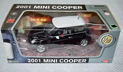 MotorMax 2001 Mini Cooper Black & White Roof 1:18 Die-Cast Car Model ~ NOS #64 • $39.99