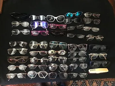 Vintage Lot Of 41 Mid Century Modern Eyeglasses Sunglasses Oliver Winston & More • $295