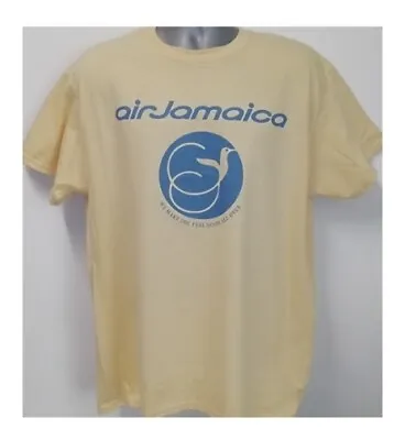 Air Jamaica T Shirt Caribbean Airline Kingston Trinidad Haiti Cayman Islands 113 • £13.45