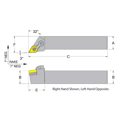 Dorian 50313 MDJNL12-3B LH Toolholder For DNM_332 Inserts • $133.24