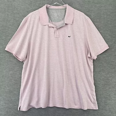 Vineyard Vines 2XL Shirt Mens Edgartown Polo XXL Pink Short Sleeve • $18.70