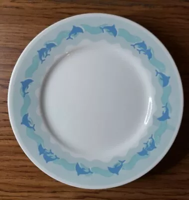 Corelle Ocean Dance Dolphins Dinner Plates 10¾  Set Of 10 Blue White • $45