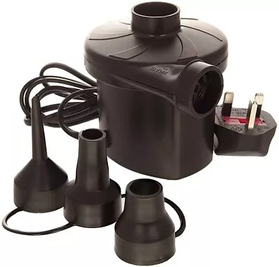 Electric Air Pump 240v Mains Universal Rapid Inflate Tool Camping Bed Pool Toys • £10.19