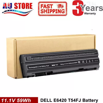 60Wh Battery For Dell Latitude E5420 E5520 E6420 E6520 T54F3T54FJX57F18858X • $34.99