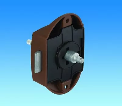 Caravan Motorhome Push Button Bathroom Toilet Door Lock 3 Way Brown Hafele • £11.99