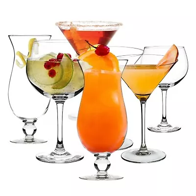 Cocktail Glasses Pina Colada Martini Gin Tonic Drinking Party Glass Set Of 12 • £39.99