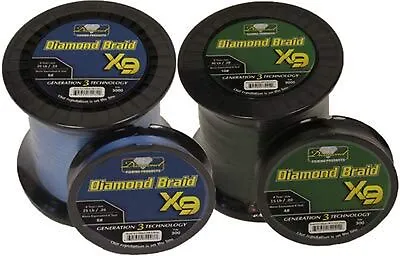 Momoi Diamond Braid Generation III Fishing Line X9 - Dark Green - 20lb - 300 Yds • $24.26