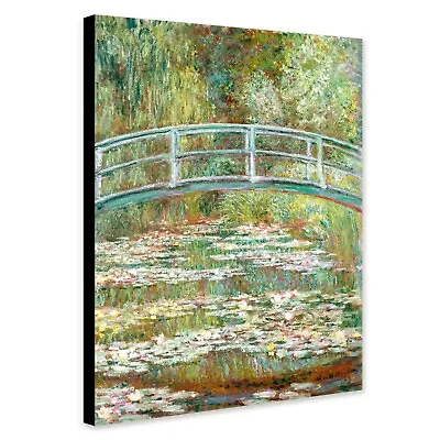 Bridge Over A Pond Of Water Lilies - Claude Monet - Canvas Wall Art Framed Print • £12.99