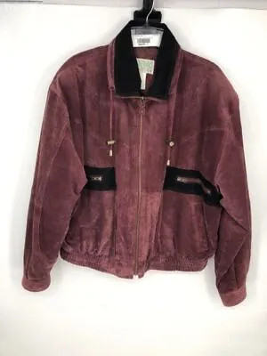 $9.99 • Buy Ash Creek Trading Maroon Suede Leather Coat - Size 2X Men's