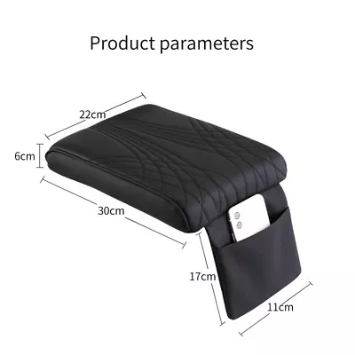 US Armrest Cushion Cover Center Console Box Pad Protector Memory Cotton Black • $31.99