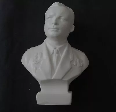 Soviet Russian USSR: Yuri Gagarin Marble Bust Statue • £21.99