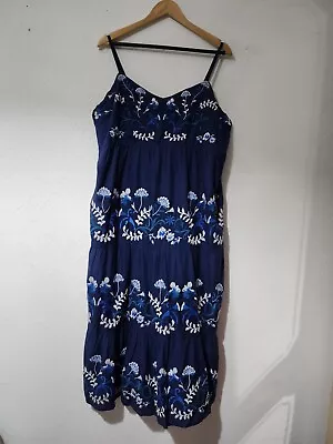 Figleaves Blue White Plus Size Dress Size 22 • £4.99