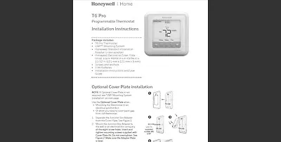 Honeywell T6 PRO Programmable Thermostat Installation Instructions Reprint • £20.08