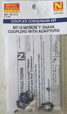 N Micro Trains 001 30 013 (1129) MT-10 Med T Shank Couplers W/adapt Conversion • $9