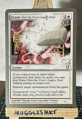 ERASE (NOT THE URZA'S LEGACY ONE) X 2 - MtG Unhinged - Common - MINT • £1.80