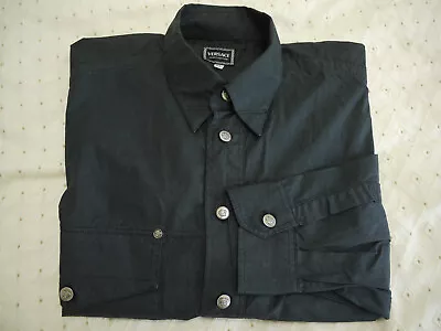 GIANNI VERSACE  XL Black Shirt (Jeans Couture Line) • $250