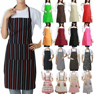 Chefs Bib Apron Cooking Kitchen Baking Restaurant Cafe Barbecue For Man Ladies' • £9.29