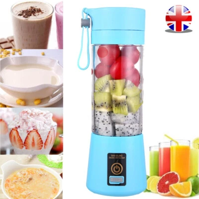Portable Mini Electric Juice Maker Blender Smoothie Juicer Fruit Machine 380ML • £8.85