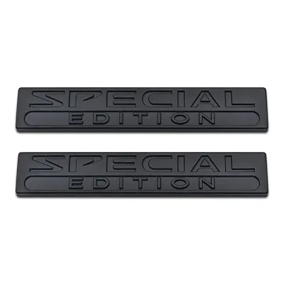 2x Matte Black Metal Special Edition Logo SUV Fender Trunk Emblem Luxury Sticker • $11.99