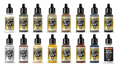 12 Vallejo Model Air Acrylic Airbrush Paints Colours Suitable For Model Railways • £33.88