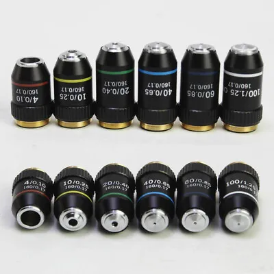 4X 10X 20X 40X 60X 100X 195 Achromatic Objective Lens For Biological Microscope • $18.95