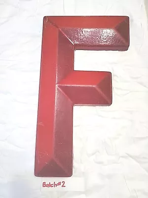 *Rare*Red 16.75 Inch Vintage Movie Marquee Theater Letter Plastic Sign *F* • £7.40