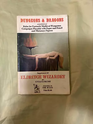 Dungeons & Dragons Original TSR Vintage Eldritch Wizardry Supplement Book • $12.50