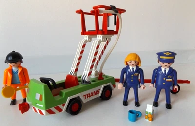 £7.95 • Buy Playmobil 3185 Aero Plane Jet Pilot Figure 3197 Trans Airport Service Vehicle