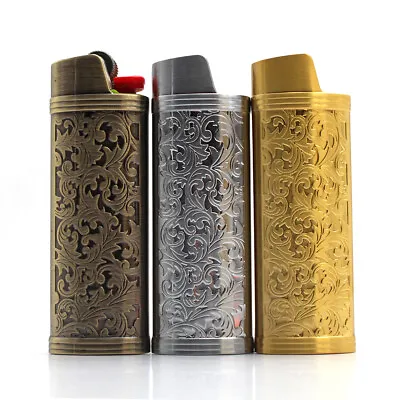 Metal Lighter Case Cover Holder Sleeve Pouches For BIC Full Size Lighter J6 Gift • $7.68