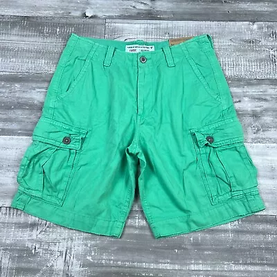 AMERICAN EAGLE Shorts Mens 34 Classicore Mint Green Cargo 10” Inseam Turquoise • $22.95