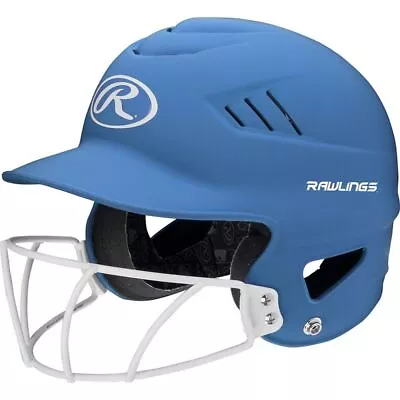 Rawlings Highlighter Fastpitch Batting Helmet With Mask MATTE COLUMBIA BLUE • $46.44