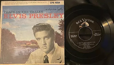 ELVIS PRESLEY - Peace In The Valley - Rare 1957 RCA EPA-4054 - VG+! • $49.99