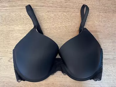 Victoria's Secret Black Lace 36D Dream Angels Lightly Lined Full Coverage Bra • $24.99