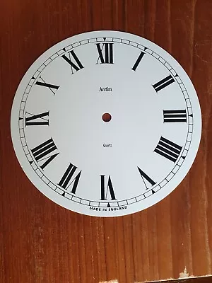 £5 • Buy 8 1/2 Inch White Clock Dial  Face With Black Numerals 215mm