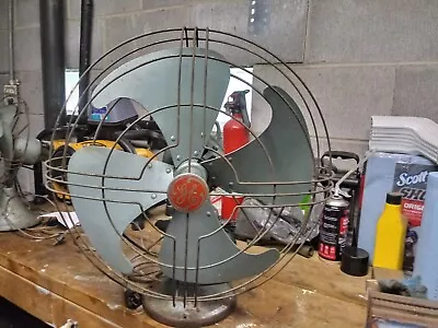 Vintage GE Vortalex Electric Fan 18” Oscillates FM16V24 110/120V Works NP 133795 • $65.99