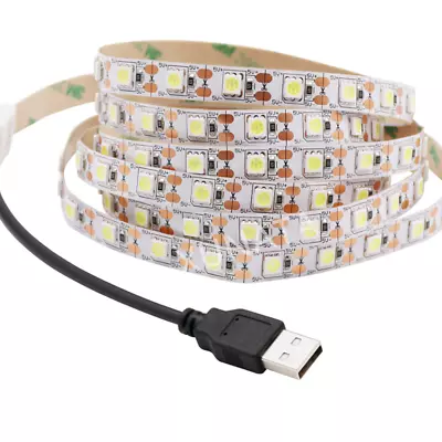 DC5V USB White/Warm White 60Leds/m Led Strip Light 5050 Flexible Led Strip Light • $5.23