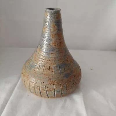 Vintage Studio Art Pottery Hand Thrown Drip Glaze Vase  Mid Century Cottagecore • $14.99