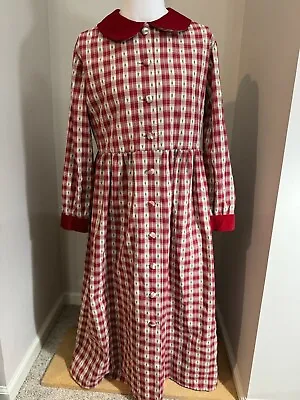 Women’s Country Christmas Tree Pine Holiday Play Mrs Claus Dress Sz L 14/16 • $35.95
