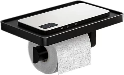 $16.34 • Buy Toilet Paper Roll Holder, 2 Way Wall Mounted Adhesive Or Screws, Plastic Tissue 