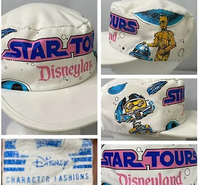 Vintage STAR WARS Tours Hat Fitted Cap R2 D2 Retro 80s Disneyland Parks RARE • $119.99