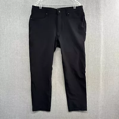 Proof Huckberry 72 Hour Merino Travel Pant Mens 34x28 Black Outdoor Hiking Adult • $99.95