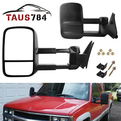 Pair Manual Tow Mirrors For 88-98 Chevy GMC C/K 1500 2500 3500 Pickup Trailer • $60.89